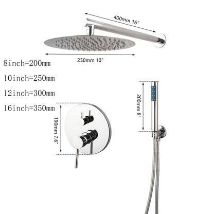 Juno Chrome Rain Shower Head Wall Mount Signle Handle
