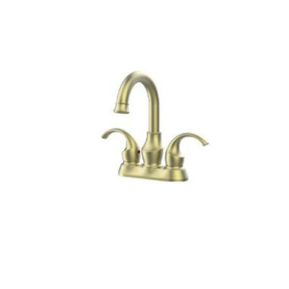 Juno Deck Mounted Brass 4-Inch Dual-Handle Bathroom Basin Mixer Faucet