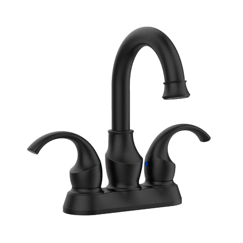 Juno Deck Mounted Brass 4-Inch Dual-Handle Bathroom Basin Mixer Faucet