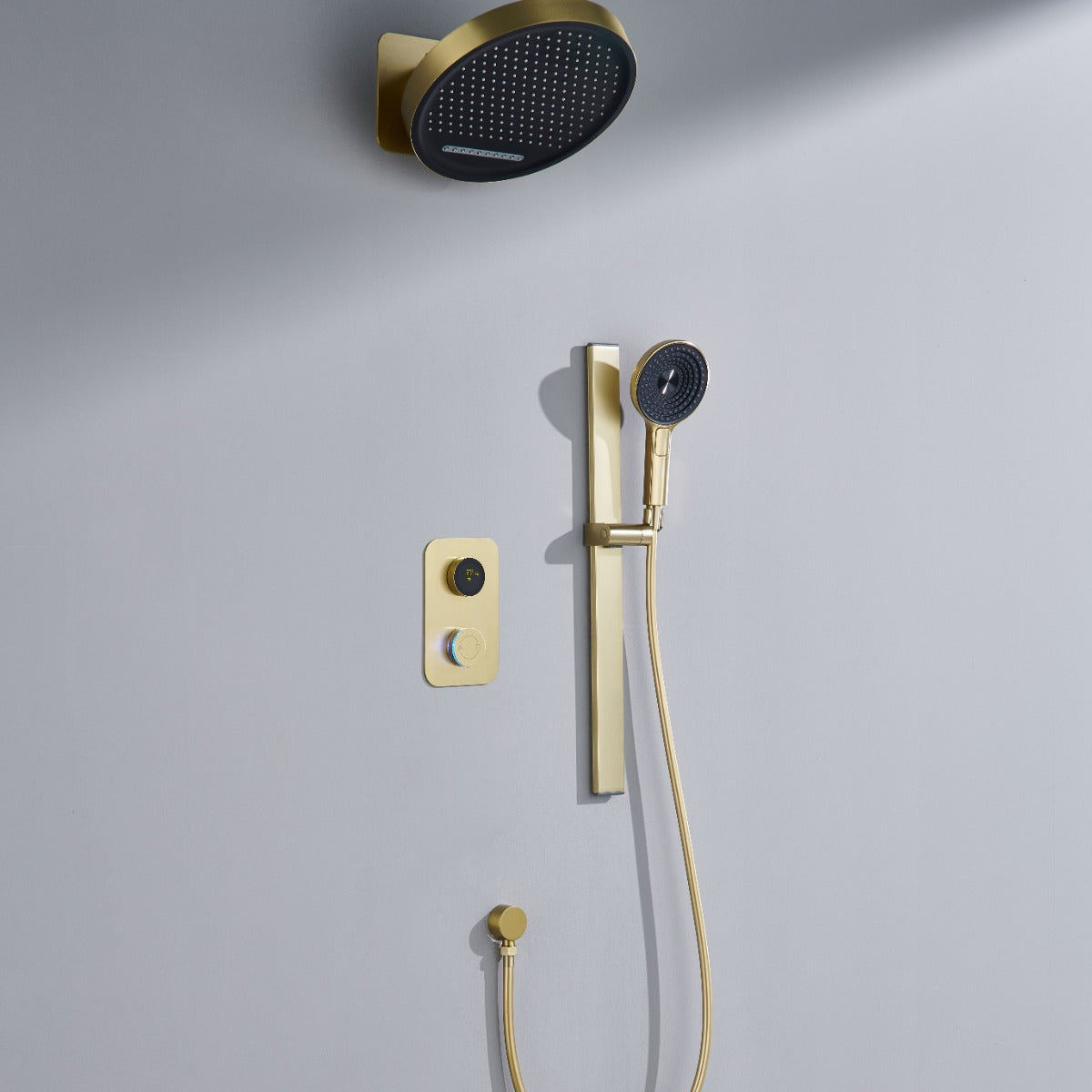 Juno Digital Touch Countrol Single Handle Shower System Gold Finish