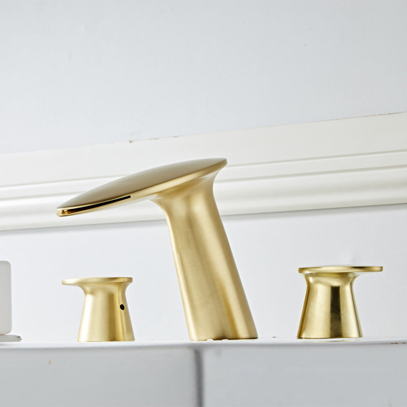 Juno Deck Mounted Dual Handle Basin Mixer Faucet