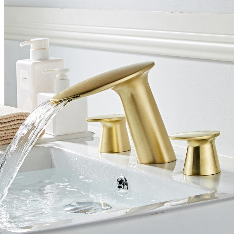 Juno Deck Mounted Dual Handle Basin Mixer Faucet