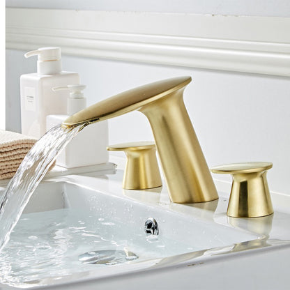 Juno Deck Mounted Dual Handle Basin Mixer Faucet