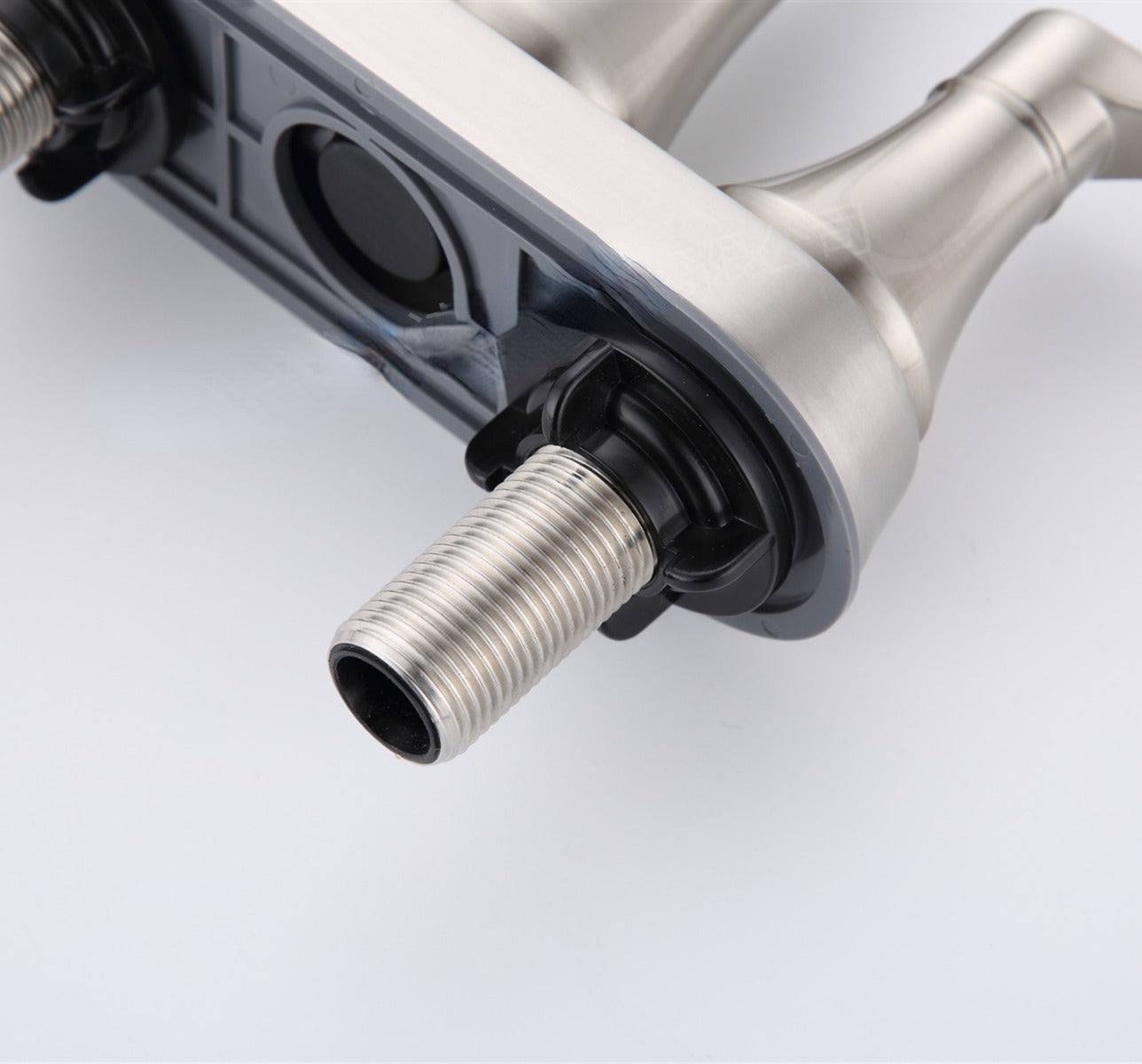 Juno Brushed Nickel Bathroom Faucet Dual Handle Deck Mounted Faucet