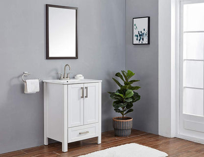 Juno Brushed Nickel Bathroom Faucet Dual Handle Deck Mounted Faucet