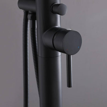 Juno Freestanding Outdoor Shower Column Set in Stainless Steel Finish Hot & Cold Mixer Rain Shower for Pool & Garden