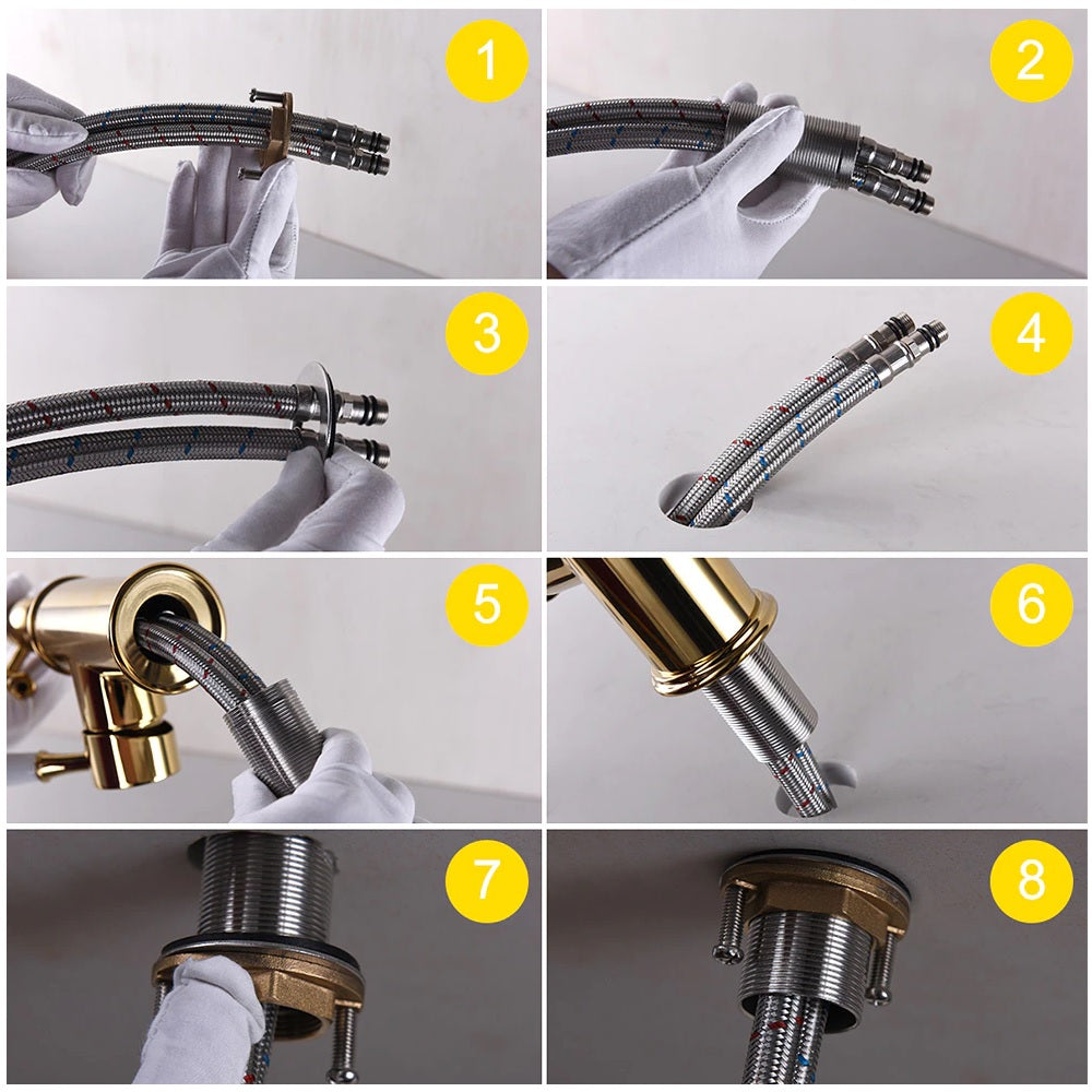 Juno Gold Kitchen Faucet With Sprayer