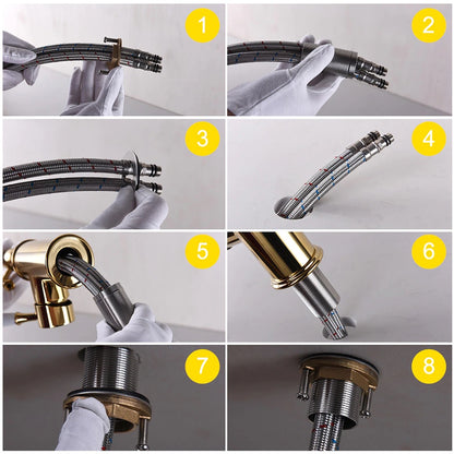 Juno Gold Kitchen Faucet With Sprayer