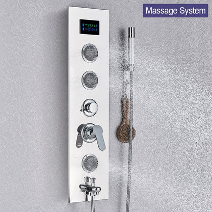Juno LED Rain Shower Head System with Hand Held Shower Faucet