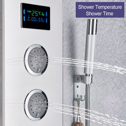 Juno LED Rain Shower Head System with Hand Held Shower Faucet