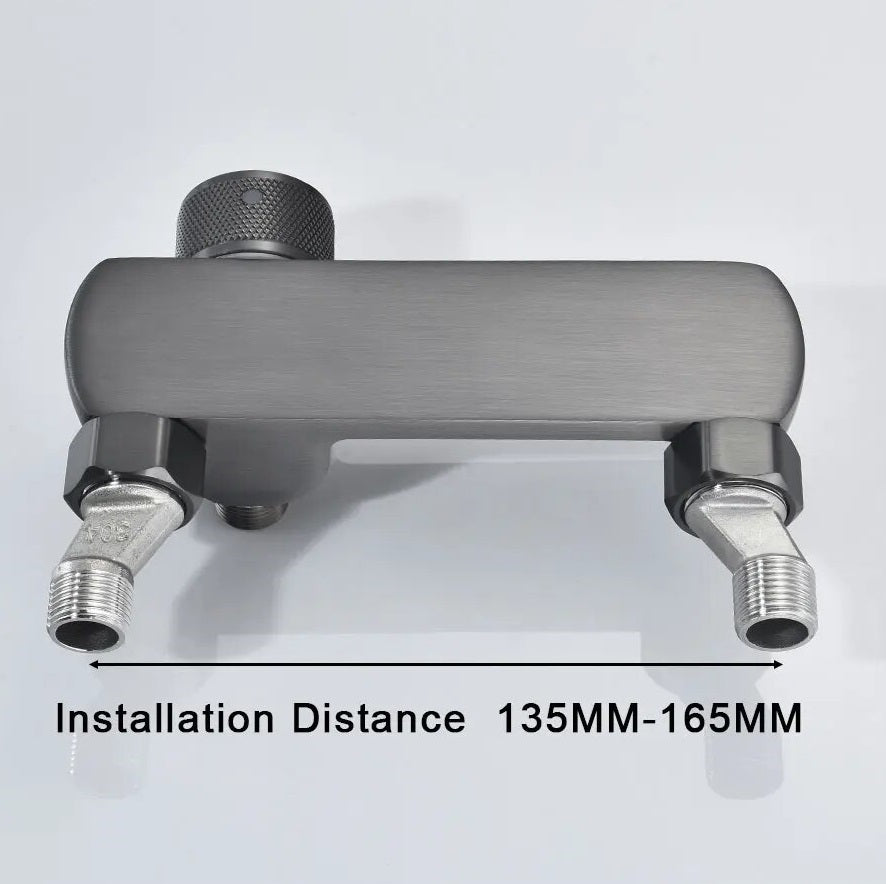 Juno Wall Mount Waterfall Bath-tub Faucet Single Handle with Handheld Shower