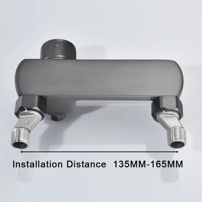 Juno Wall Mount Waterfall Bath-tub Faucet Single Handle with Handheld Shower