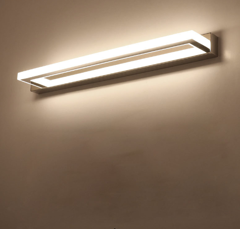 Juno Modern LED Bathroom Mirror Light 9W 42CM Stainless steel Acrylic Wall Lamp