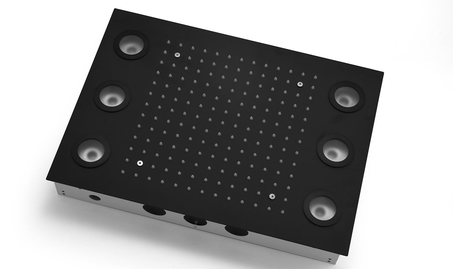 Juno Smart Remote LED Shower Head Set in Lacquered Finish with Lateral Jet