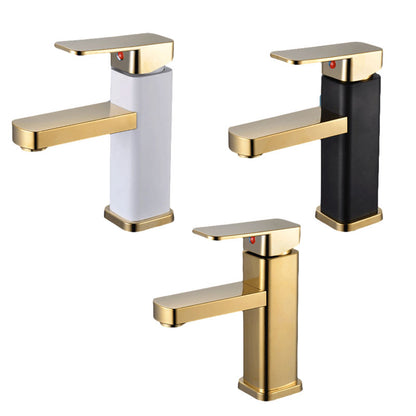 Juno Square with Single Stainless Steel Handle Bathroom Faucet