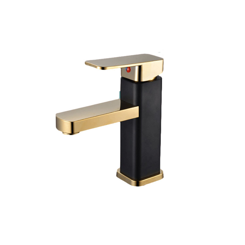 Juno Square with Single Stainless Steel Handle Bathroom Faucet
