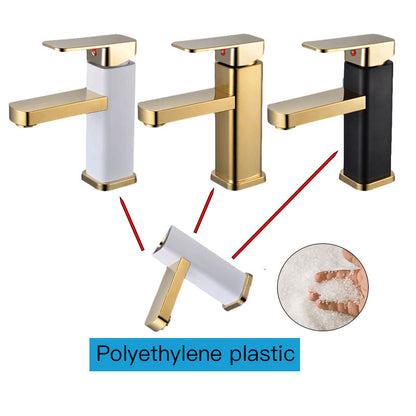 Juno Square with Single Stainless Steel Handle Bathroom Faucet