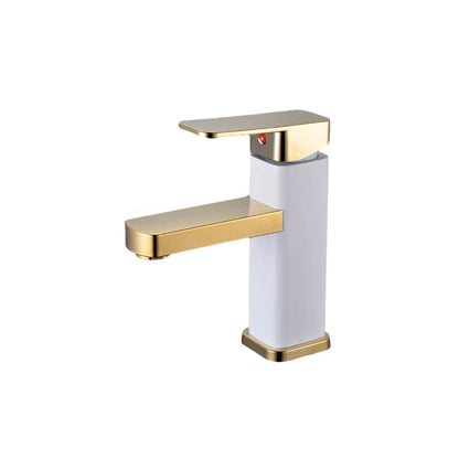Juno Square with Single Stainless Steel Handle Bathroom Faucet