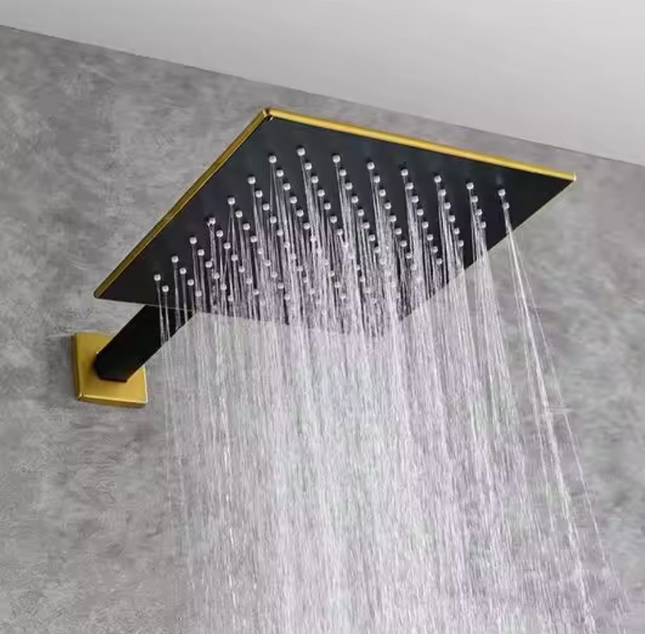 Juno Wall-Mounted Brass Shower System with Full Body Jets and Single Handle