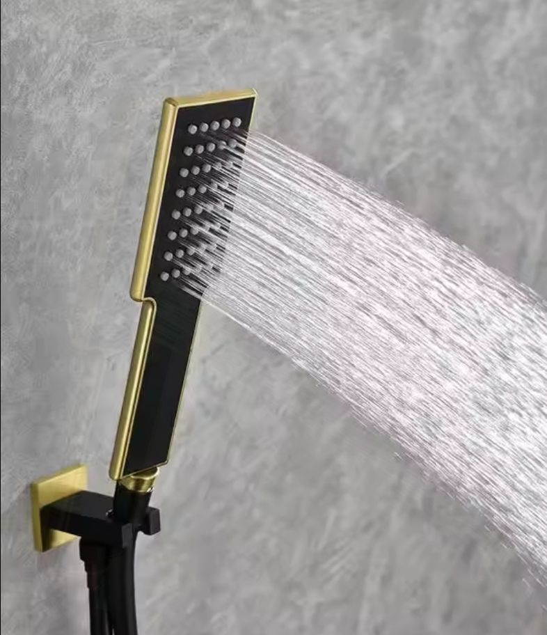 Juno Wall-Mounted Brass Shower System with Full Body Jets and Single Handle