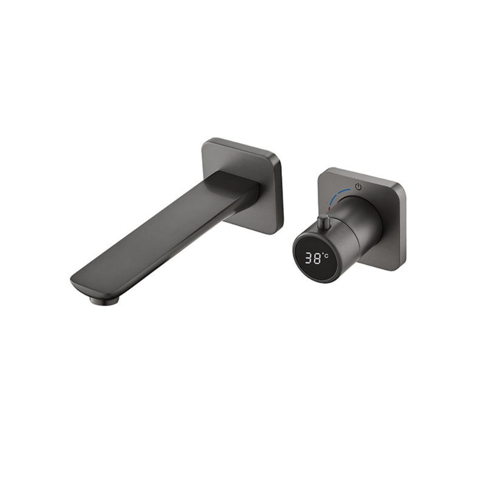 Juno Wall-Mounted Concealed Digital Display Faucet – Single Handle, Hot & Cold, Smart Sensor