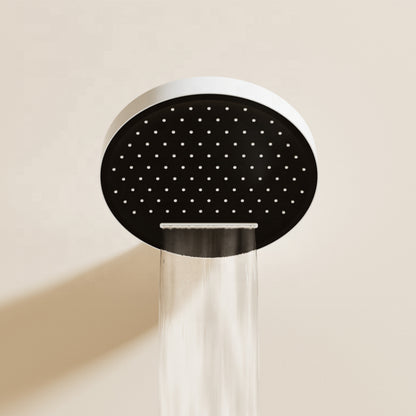 Juno Wall-Mounted White Brass Thermostatic Rainfall Smart Shower Head Set