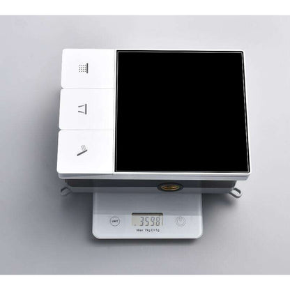 Juno Wall-Mounted White Thermostatic Shower System with Smart Temperature Display and Single Handle