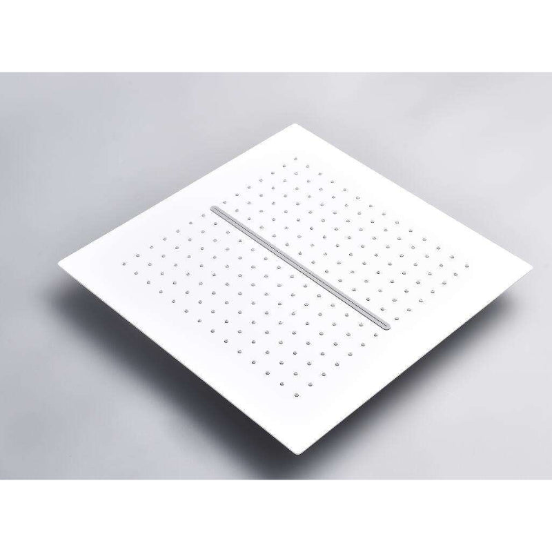 Juno Wall-Mounted White Thermostatic Shower System with Smart Temperature Display and Single Handle