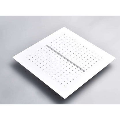 Juno Wall-Mounted White Thermostatic Shower System with Smart Temperature Display and Single Handle