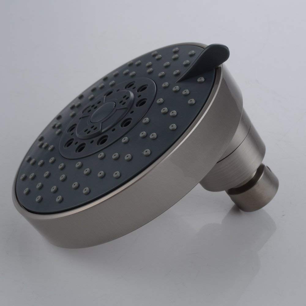 Juno Brushed Nickel Dual Shower Head Wall Mount