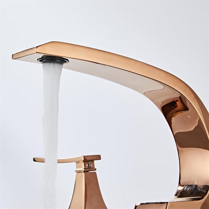 Juno Widespread Deck-Mounted Dual-Handle Bathroom Basin Mixer Faucet