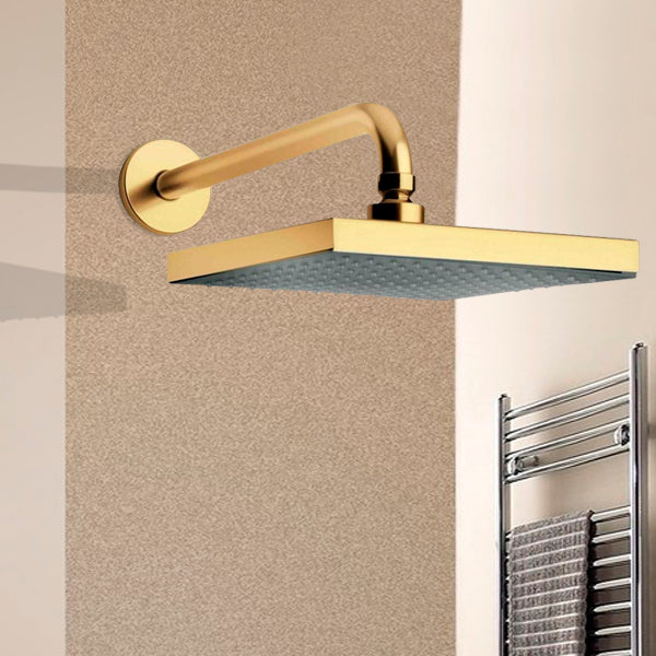 12" Gold Rain LED Shower Head