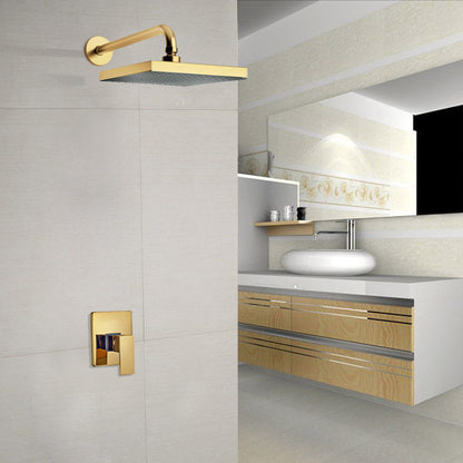 12" Gold Rain LED Shower Head