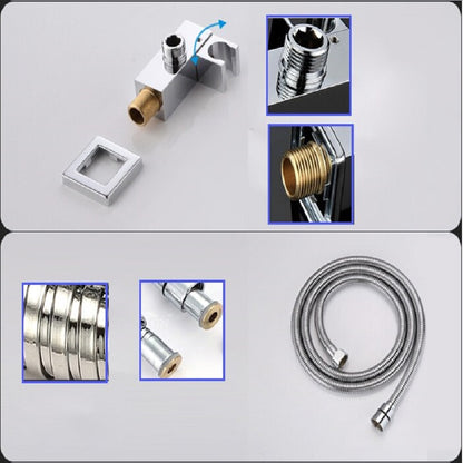 Juno 20 Inch Digital Display LED Ceiling Mounted Rain Shower Head With Body Spray