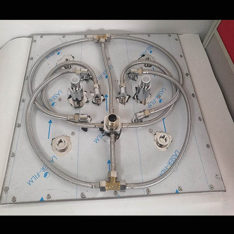 Juno 20 Inch Digital Display LED Ceiling Mounted Rain Shower Head With Body Spray