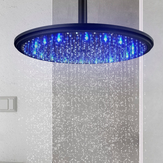Juno 20 Oil Rubbed Bronze Round Color Changing LED Rain Shower Head