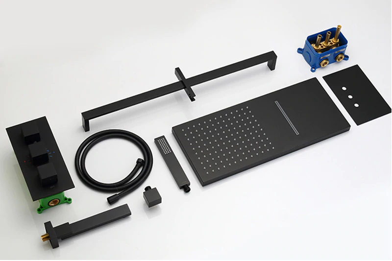 Juno 22 Inch Wall Mount Rainfall Waterfall shower head With Handheld Shower