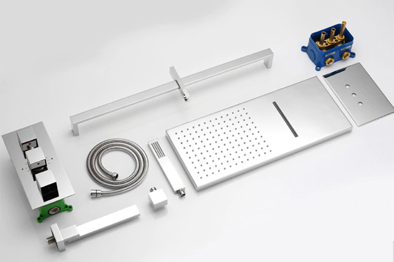 Juno 22 Inch Wall Mount Rainfall Waterfall shower head With Handheld Shower