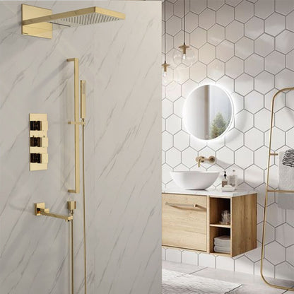 Juno 22 Inch Wall Mount Rainfall Waterfall shower head With Handheld Shower