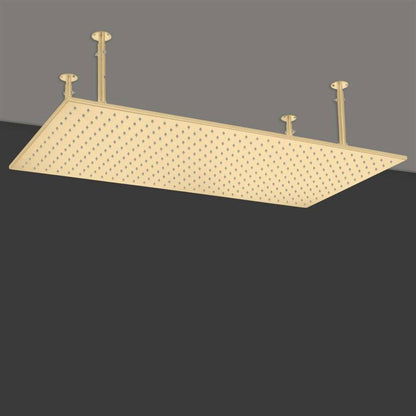 Juno Luxury Brushed 20x40 Large  LED Rain Shower Head