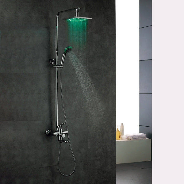 Juno 8" Shower Set with Handheld Shower Head and Shower Mixer Faucet