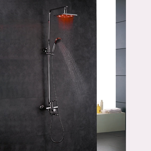 Juno 8" Shower Set with Handheld Shower Head and Shower Mixer Faucet