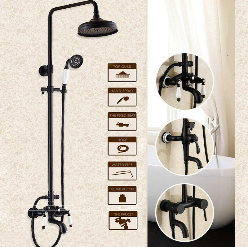 Juno Allora Oil Rubbed Bronze Bathroom Shower Set