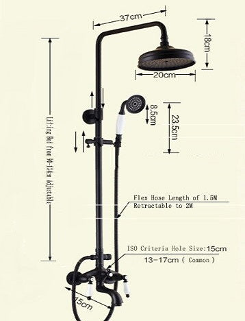 Juno Allora Oil Rubbed Bronze Bathroom Shower Set