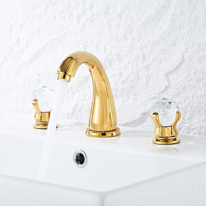 gold finish bathroom sink faucets