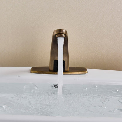 Juno Antique Brass Touchless Electric Wash Basin Tap Automatic Motion Sensor Bathroom Basin Faucet