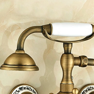 Juno Antique Design Brass Body Wall Mount Clawfoot Bath tub faucet