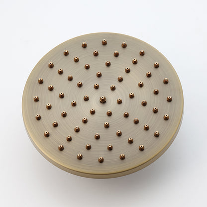 Juno Antique Brass Rain Shower System with Handheld Shower Faucet