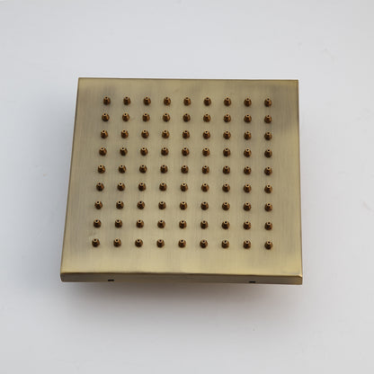 Juno Antique Brass Rain Shower Head Set