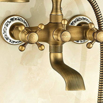 Juno Antique Design Brass Body Wall Mount Clawfoot Bath tub faucet